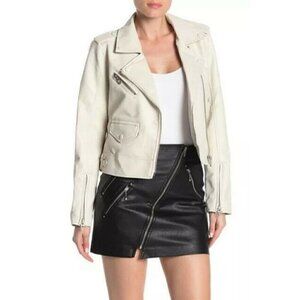 BLANKNYC Faux Leather Moto Jacket In Gray (Never Too Much) Womans Sz Medium
